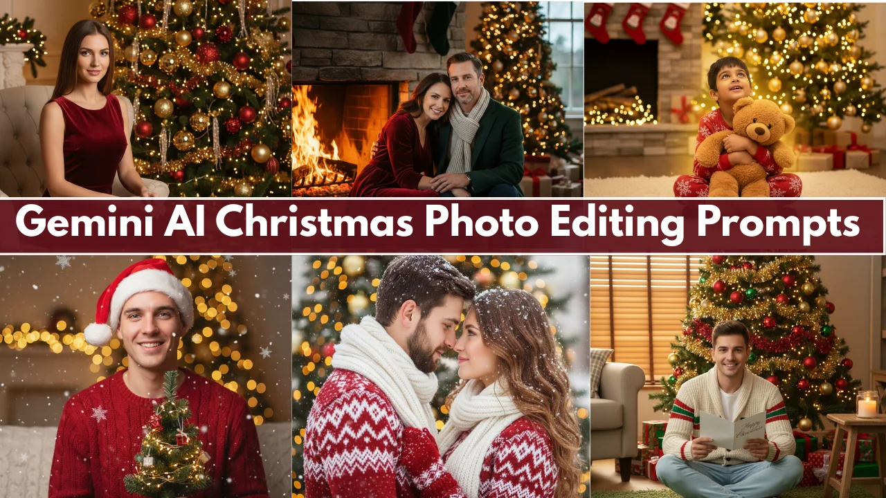 Gemini AI Christmas Photo Editing Prompts Realistic Potraits