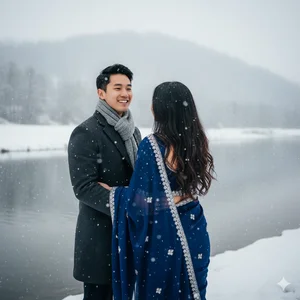 Snowfall gemini ai photo trend