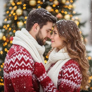 ai prompts for christmas images for couple