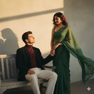 retro style photo editing prompts for couple