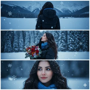 trending 3 layer photo editing
