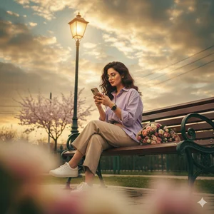 trending ai photo prompt for girl