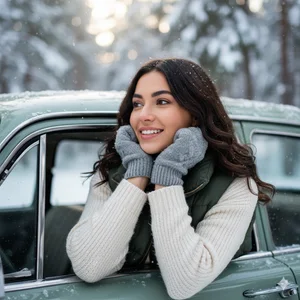 winter ai photo prompt for women