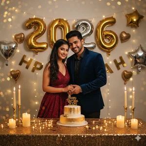 Happy new year couple prompt
