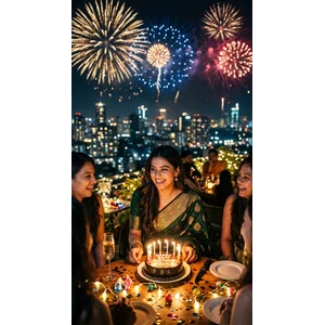 Unique ChatGPT Birthday Photo Editing Prompts 2026 13 cinematic birthday scene of young indian women