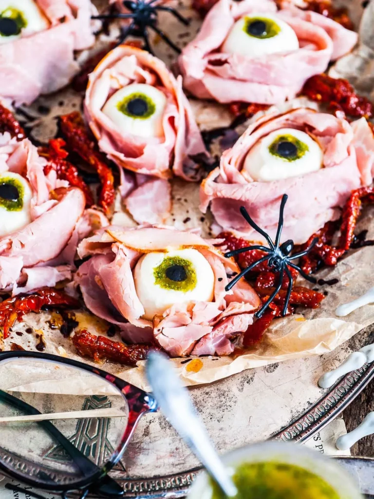 45 Halloween Potluck Recipes Everyone Will Want to Try 31 Antipasto Eyeballs Appetizer