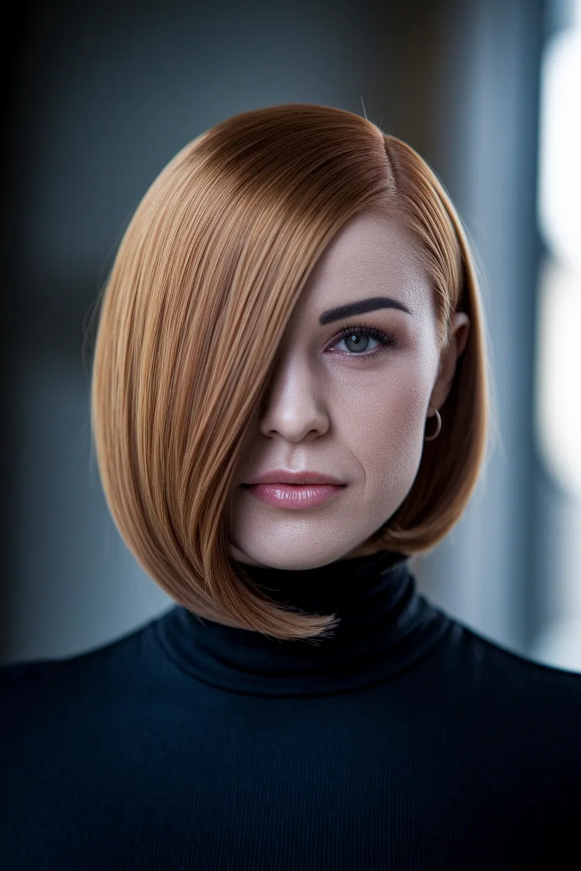 24 Flattering Fall Haircuts for Chubby Faces in 2026 9 Asymmetrical Bob 2