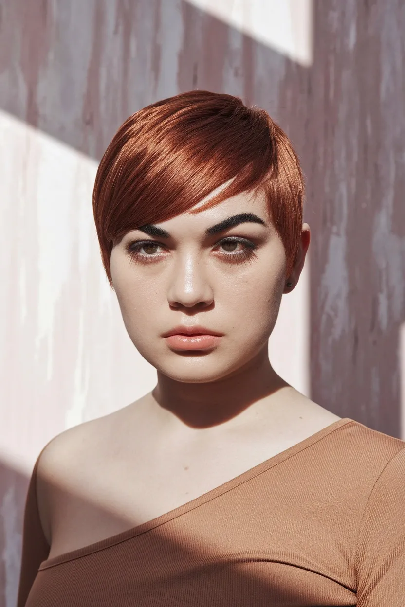 28 Short Haircuts for Women With Round Chubby Faces 3 Asymmetrical Pixie Cut