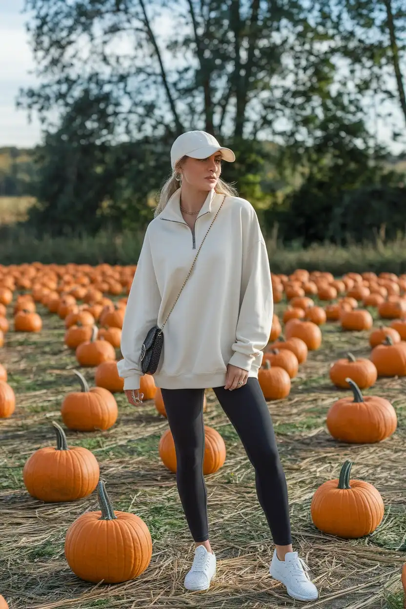 27 Fall Pumpkin Patch Outfit Ideas 23 Athleisure Cozy Outfit