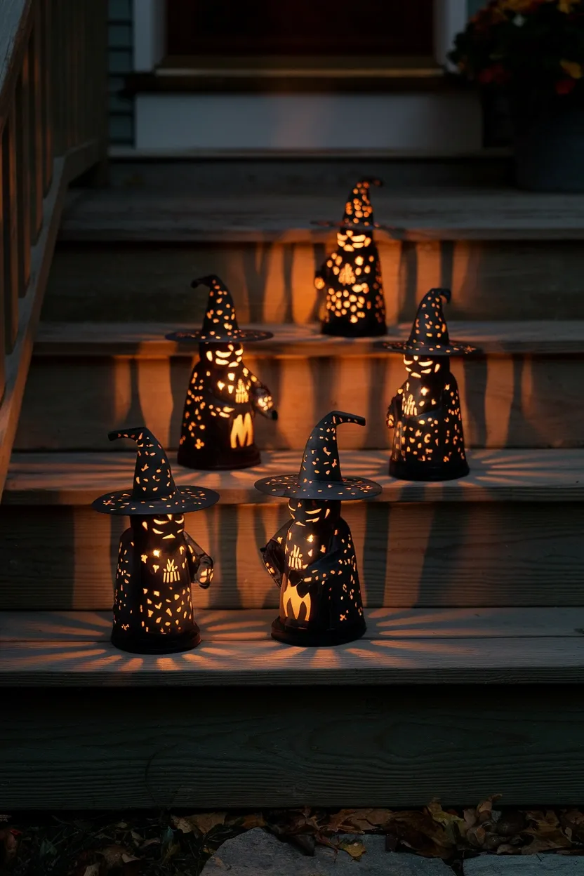 27 Light-Up Halloween Witch Decorations to Make Your Home Spooky 27 Battery Witch Lantern Set