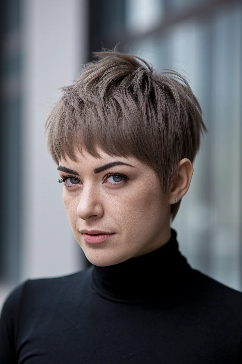 26 Flattering Haircuts for Women With Chubby Round Faces 23 Bixie Haircut Idea 1