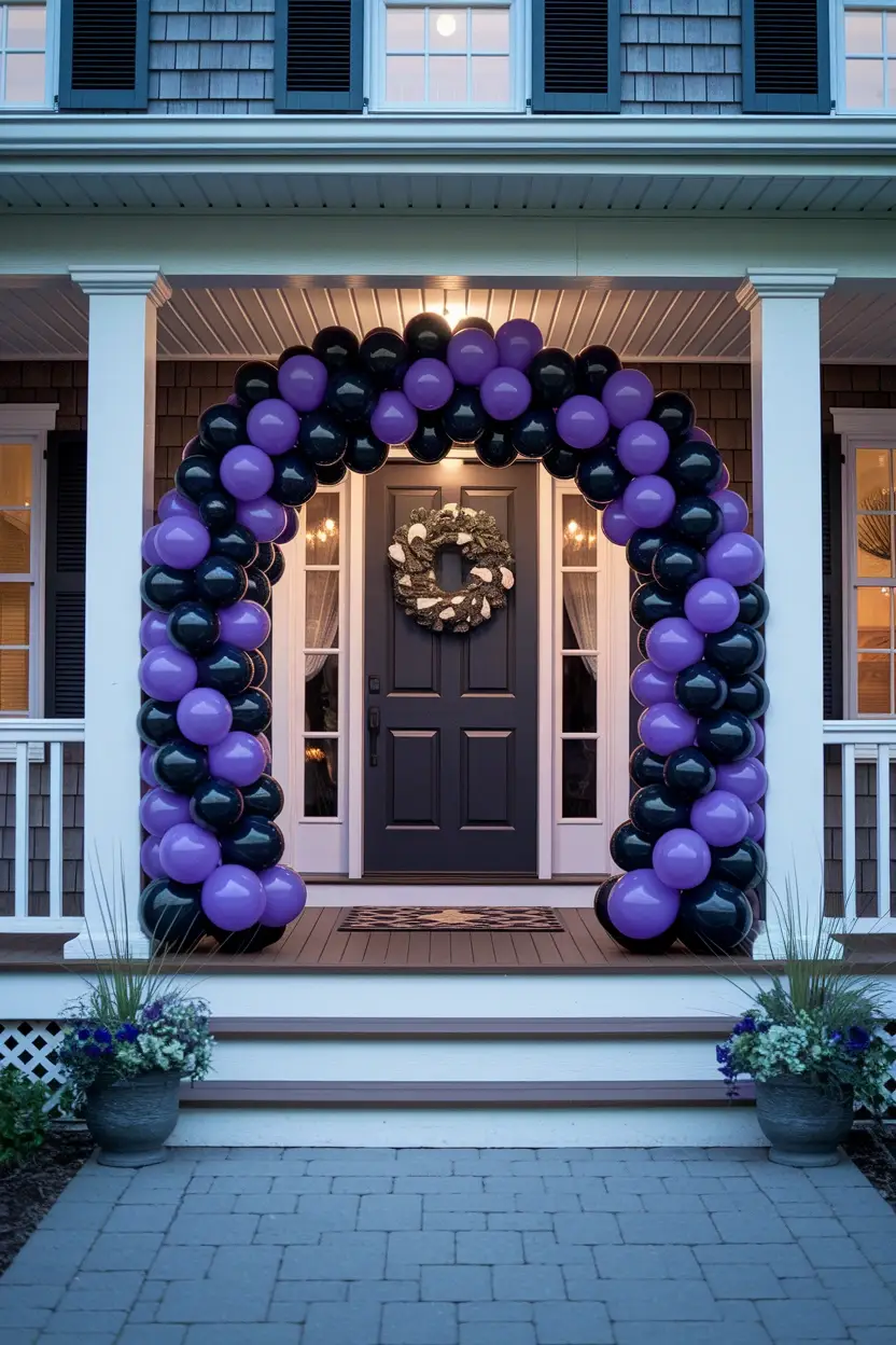27 Wicked Halloween Archway Ideas 3 Black Balloon Arch