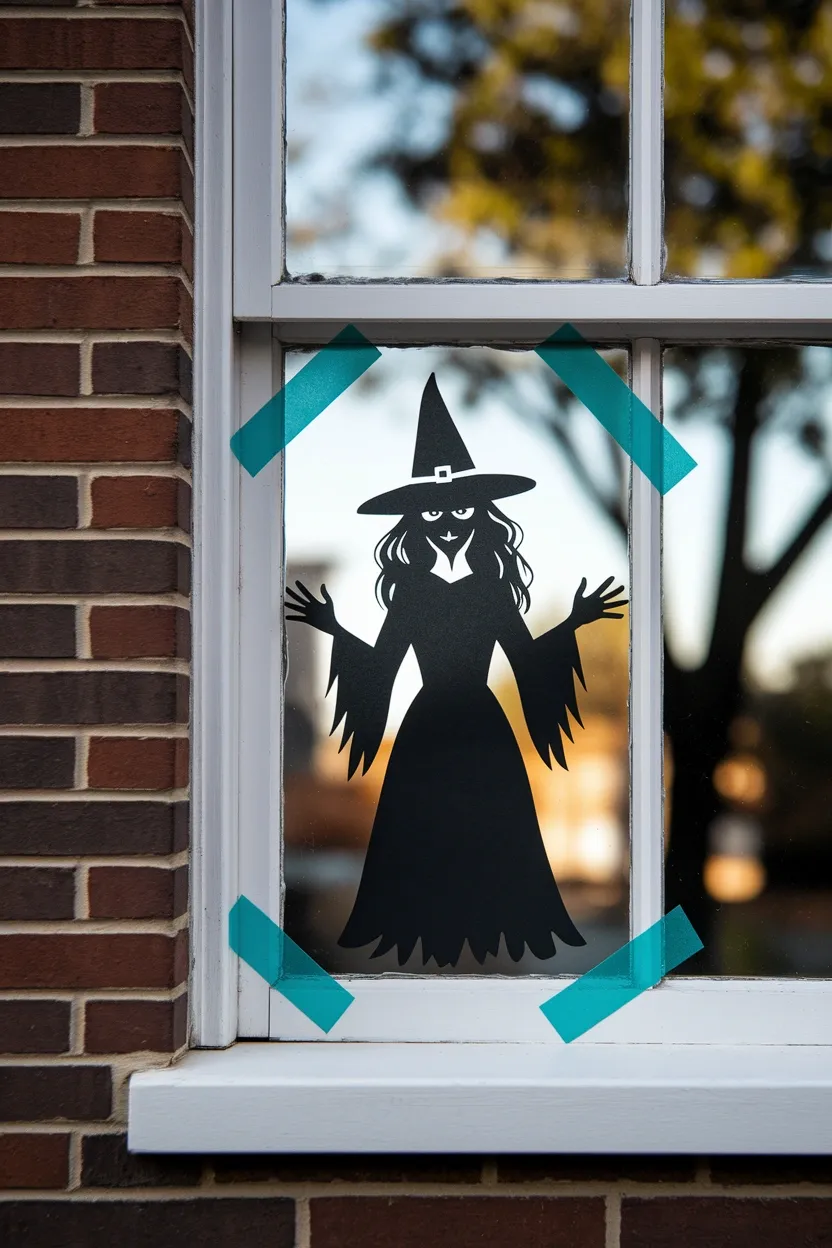 27 DIY Halloween Decorations You Can Make With Things You Already Own 24 Black Paper Silhouettes