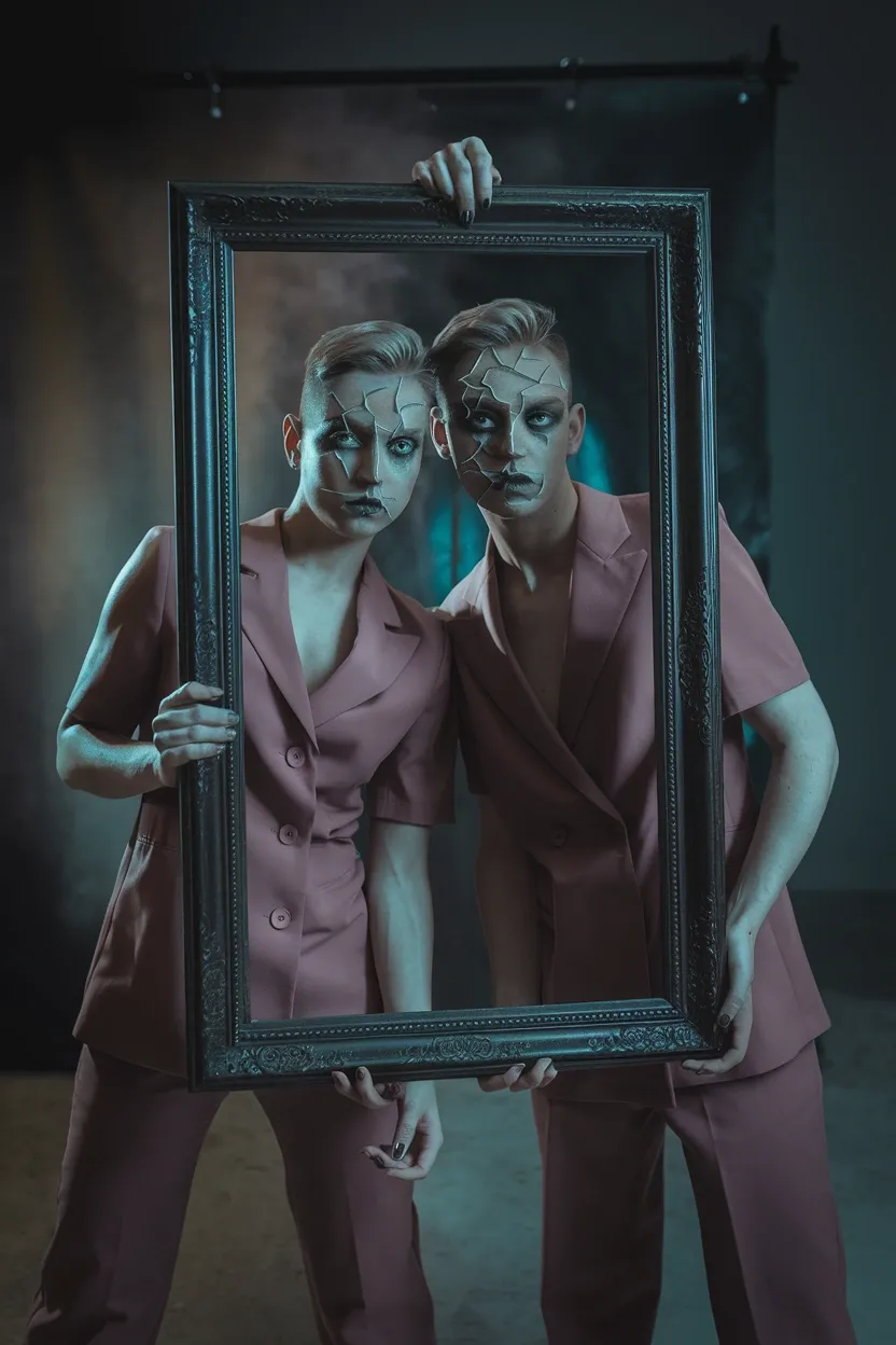 25 Unique Couple Halloween Costume Ideas 3 Broken Mirror Reflection