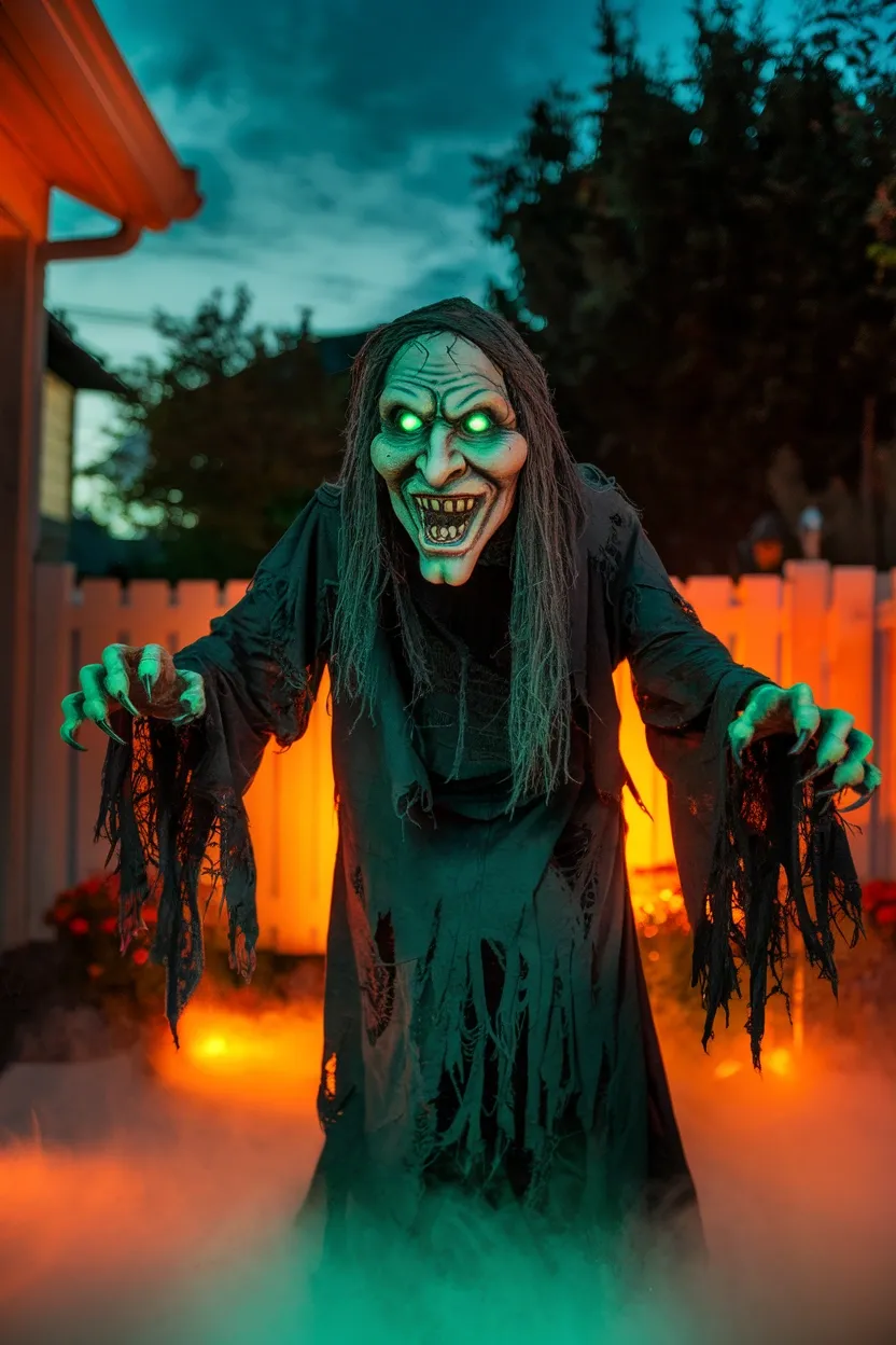 27 Light-Up Halloween Witch Decorations to Make Your Home Spooky 5 Cackling Light Up Witch