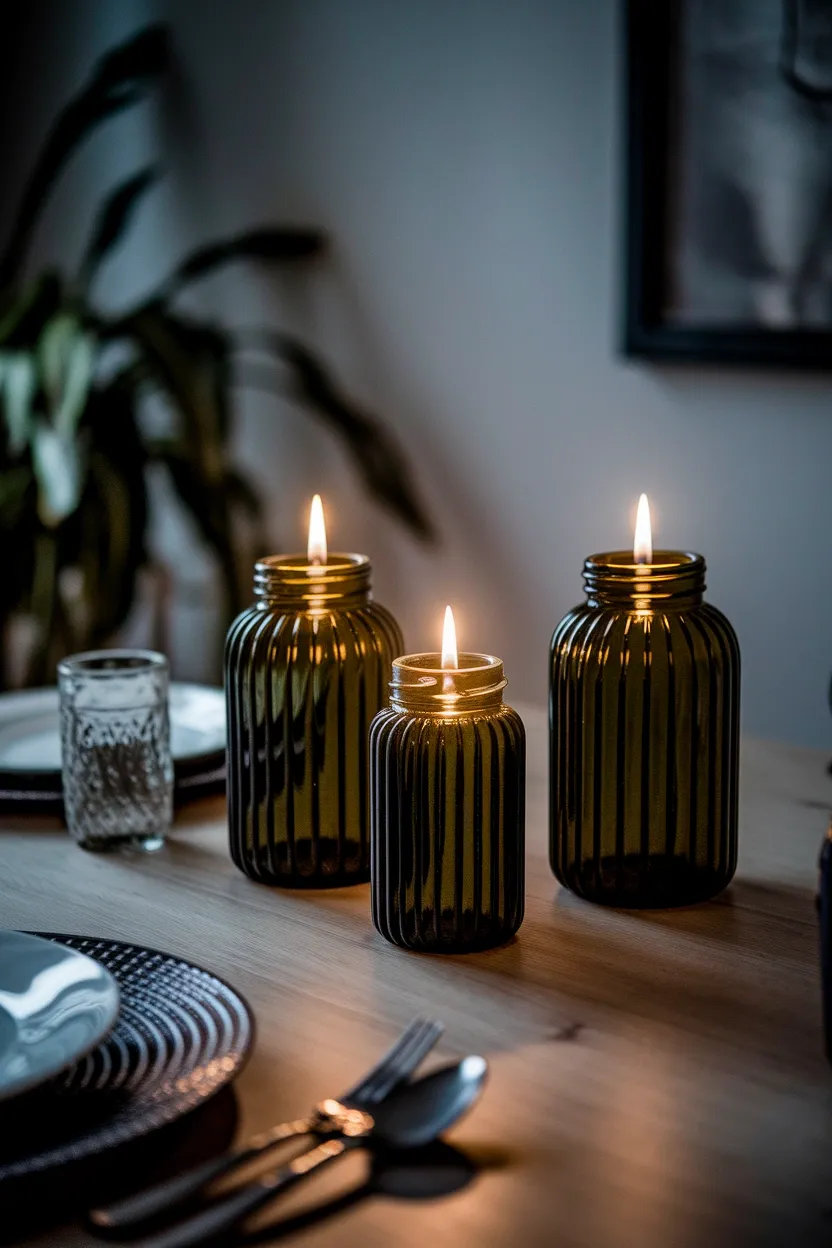27 DIY Halloween Decorations You Can Make With Things You Already Own 21 Candle Wax Drip Jars