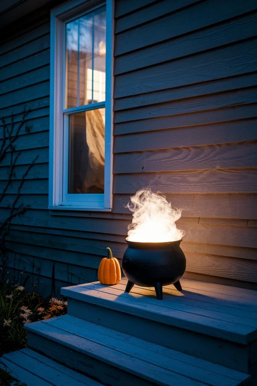 23 Cheap Dollar Store Halloween Decorations 23 Cauldron Fog Effect