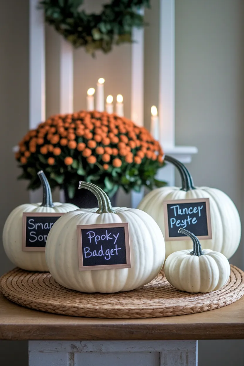 30 DIY Halloween Crafts That Pack More Punch Than Dracula’s Espresso 17 Chalkboard Pumpkin Labels