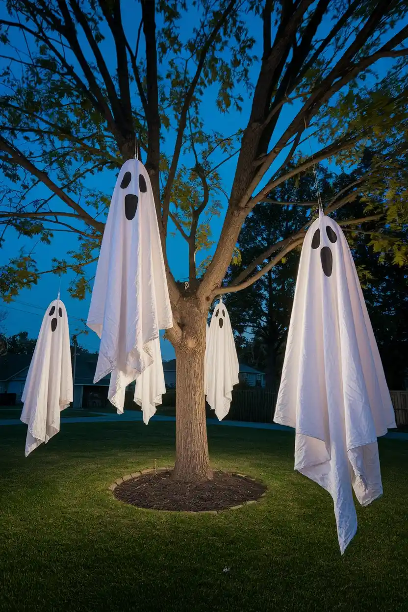 23 Cheap Dollar Store Halloween Decorations 8 Cheesecloth Ghost Drape