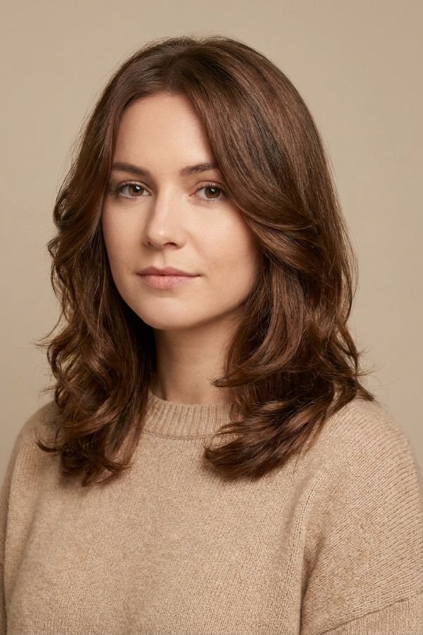 30 Trendy Medium Length Hairstyles You'll Love 20 Chestnut Layered Cut