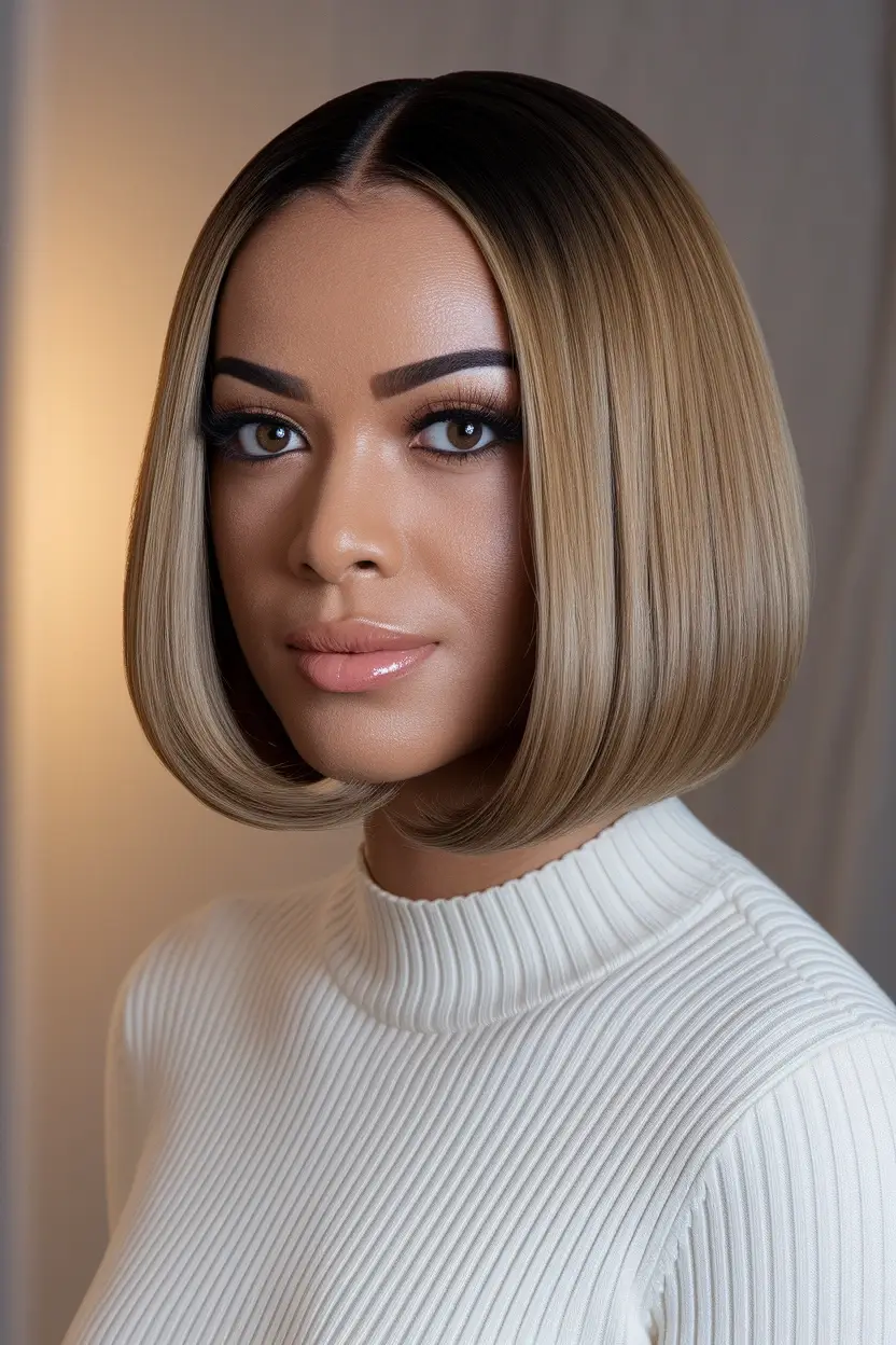 24 Flattering Fall Haircuts for Chubby Faces in 2026 24 Chin Skimming Bob