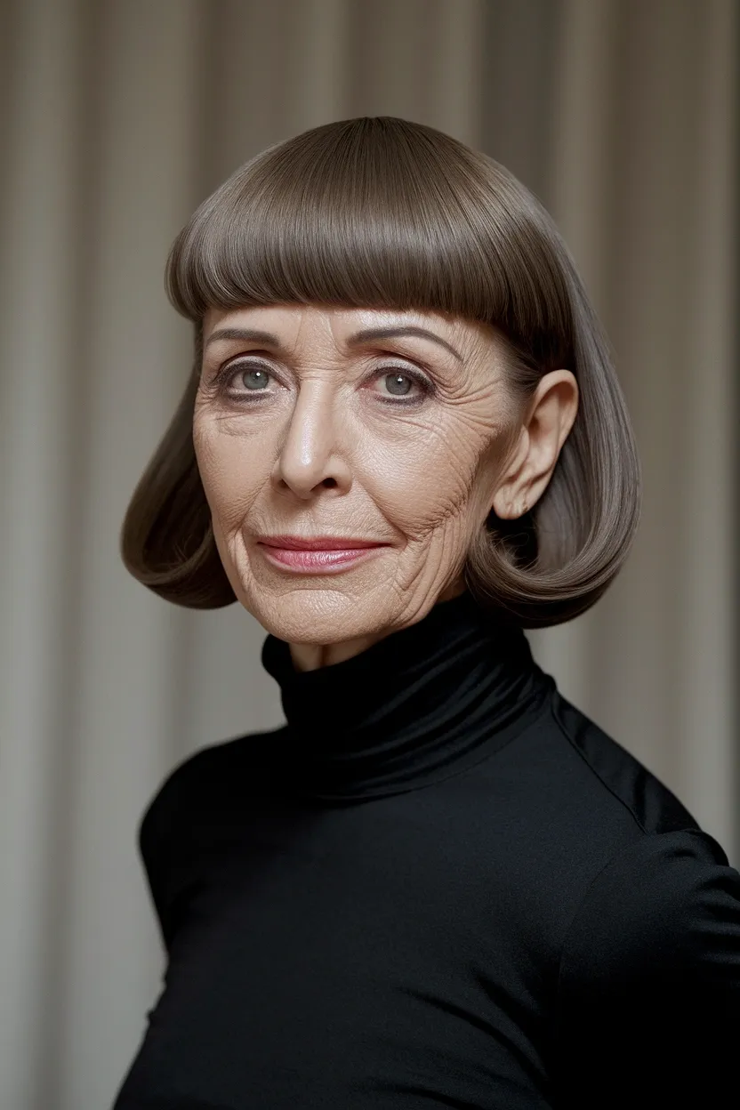 50 Gorgeous Hairstyles for Women Over 60 21 Classic Pageboy Crop