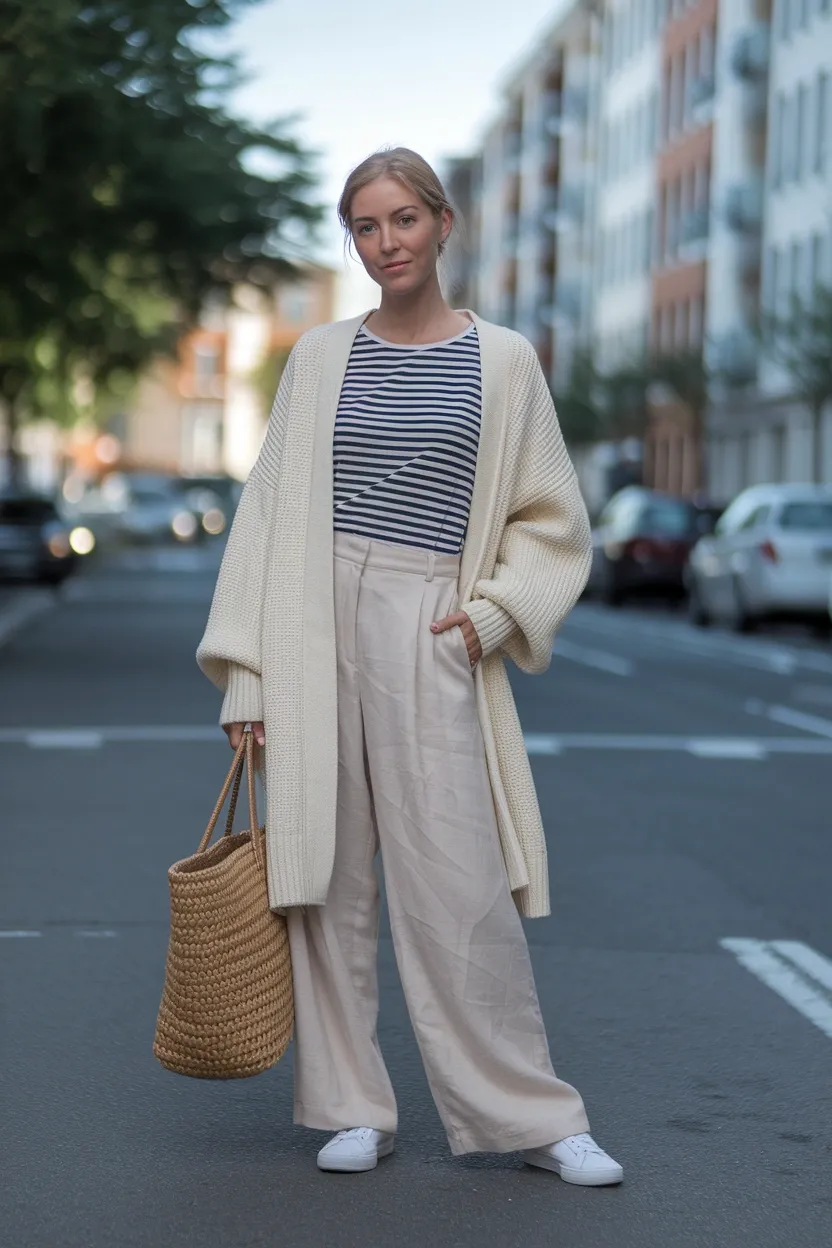 27 Stylish and Trendy Fall Outfit Ideas for 2026 17 Coastal Grandma Fall Look
