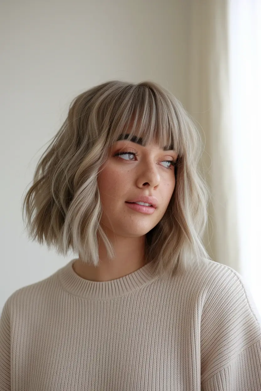 24 Best Haircuts for Women With Round Faces to Try 19 Collarbone Length Cut