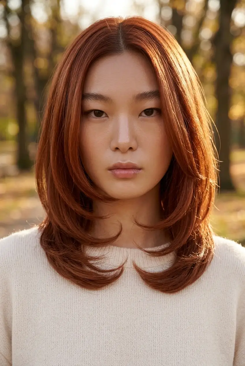 30 Trendy Long Bob Haircuts with Layers 20 Copper Layered Lob