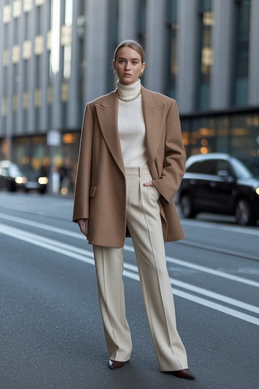 25 Fall Outfits 2026 for a Chic and Cozy Autumn Look 18 Cozy Structured Blazer