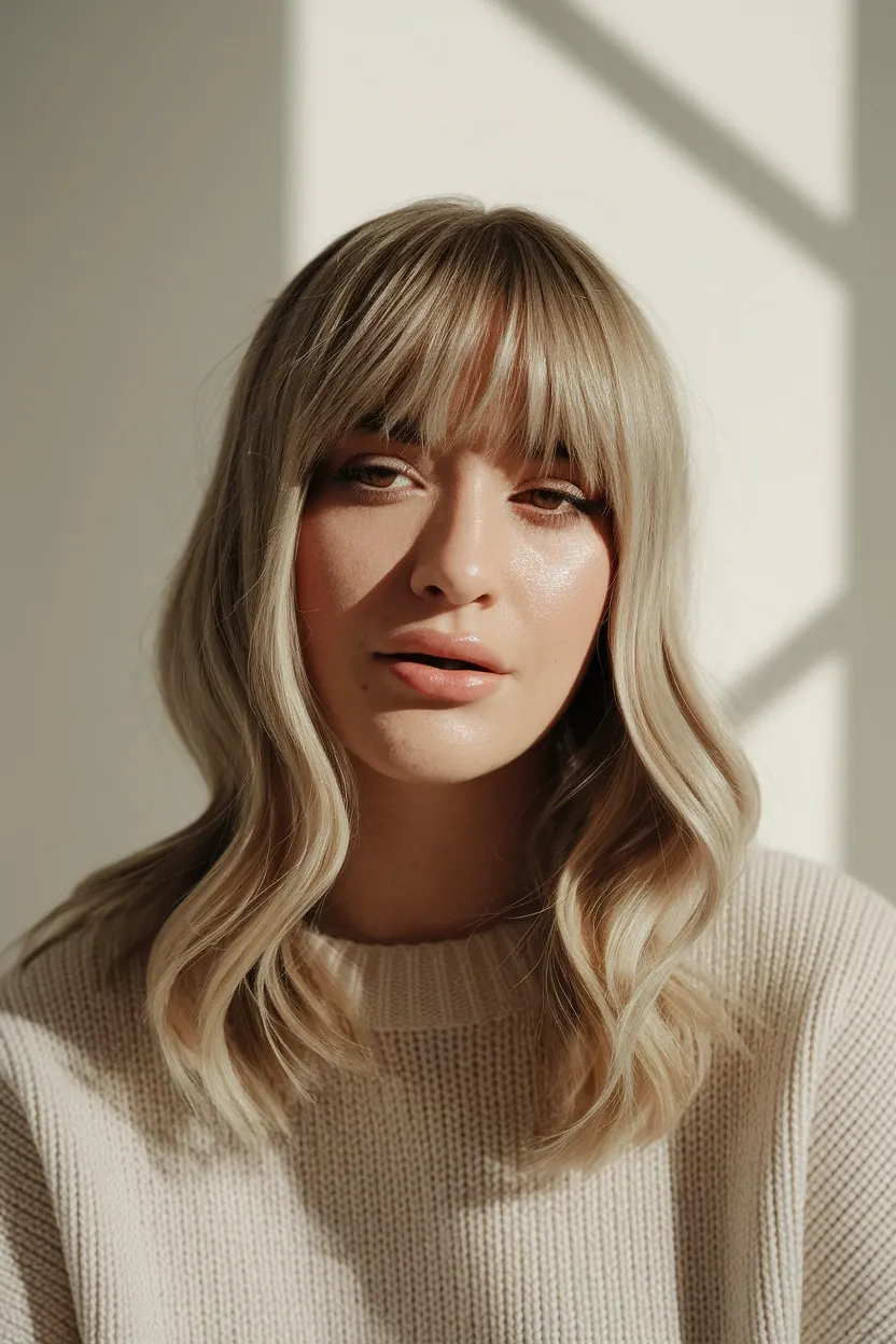 24 Best Haircuts for Women With Round Faces to Try 2 Curtain Bangs Style