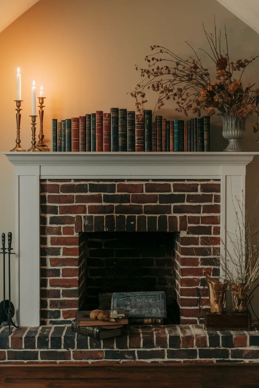 41 Halloween Crafts for Adults 20 Dark Academia Mantel Vignette
