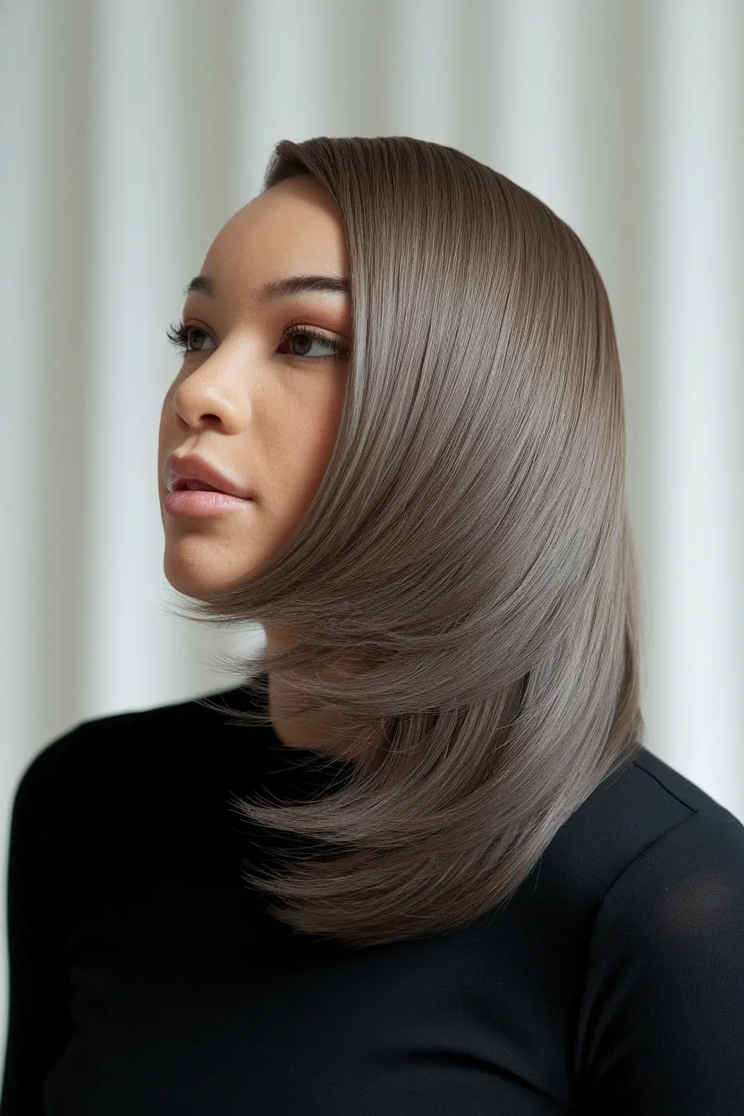 26 Flattering Haircuts for Women With Chubby Round Faces 20 Deep Side Part 1