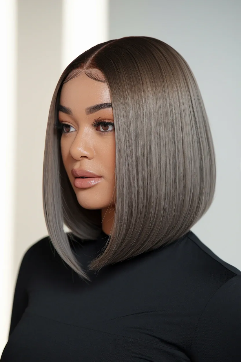 24 Best Haircuts for Women With Round Faces to Try 9 Deep Side Part