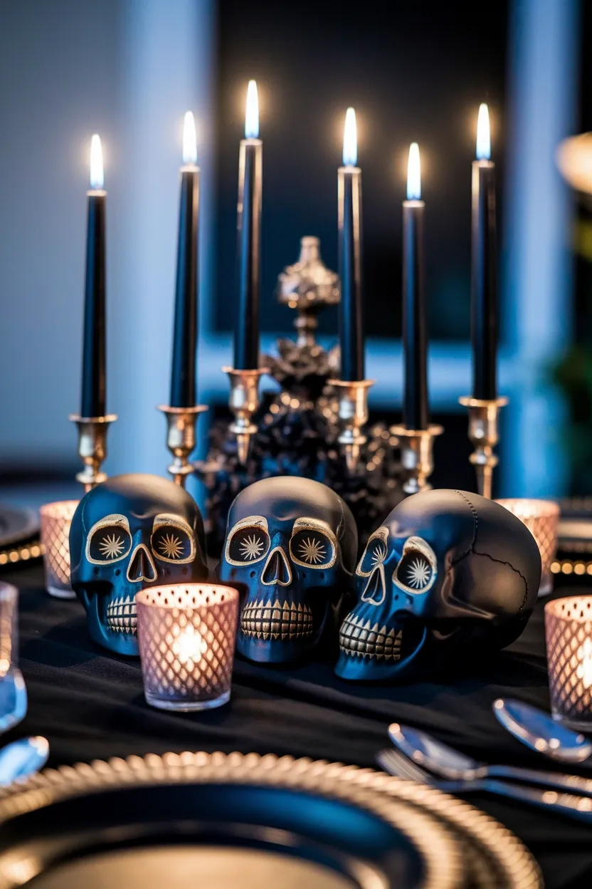 30 DIY Halloween Crafts That Pack More Punch Than Dracula’s Espresso 11 Dollar Store Skull Centerpiece