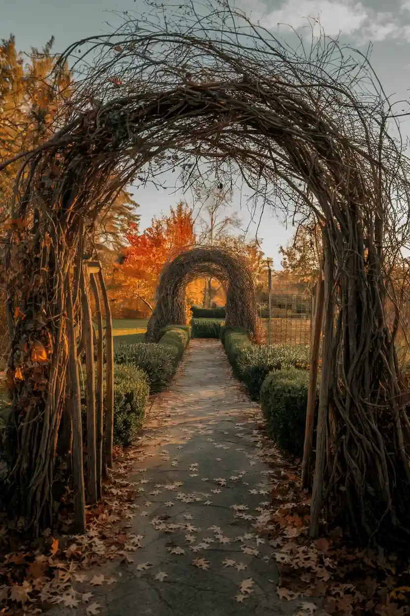 27 Wicked Halloween Archway Ideas 4 Dried Branch Gateway