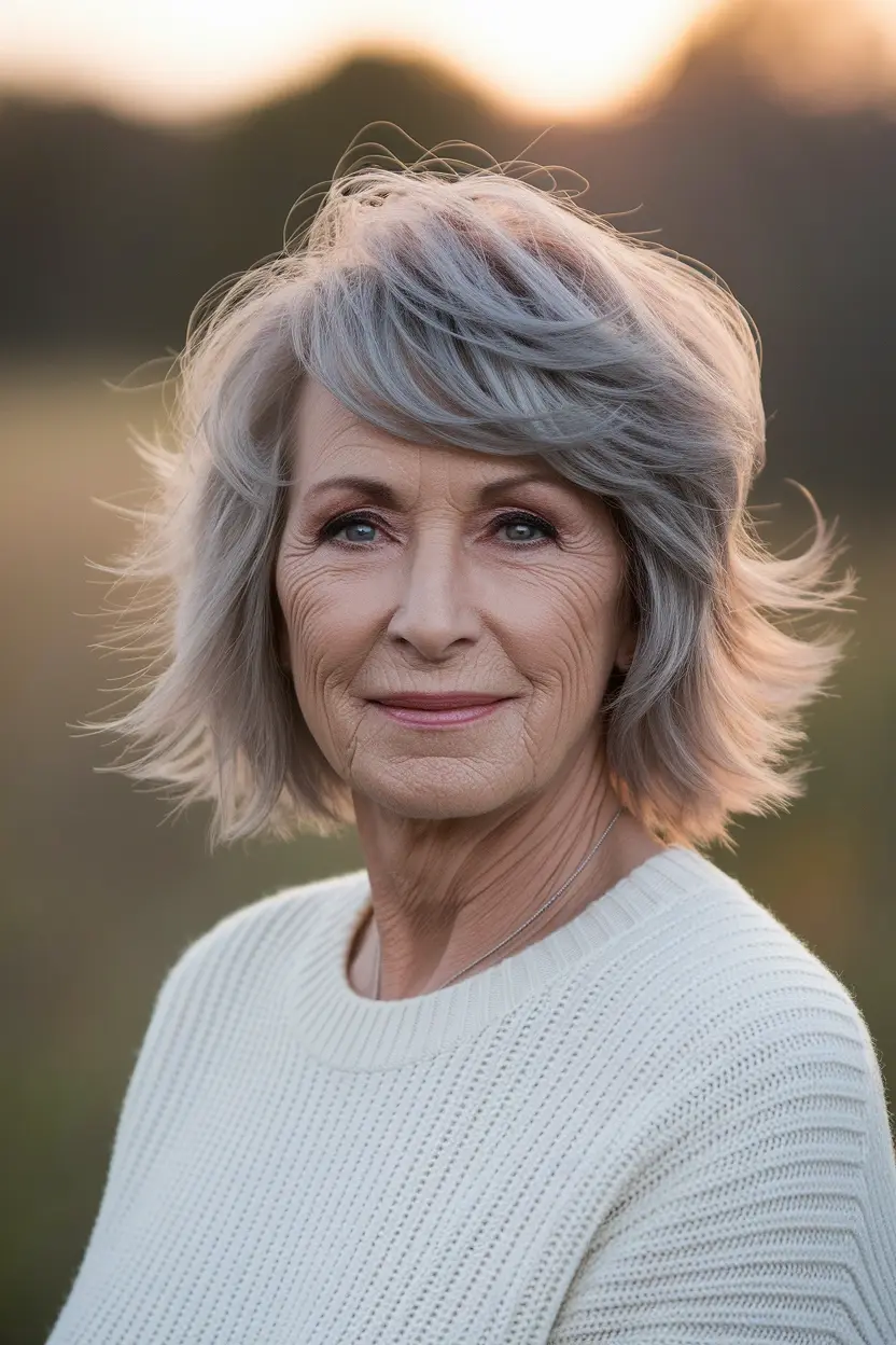 50 Gorgeous Hairstyles for Women Over 60 51 Elegant Finishing Shag
