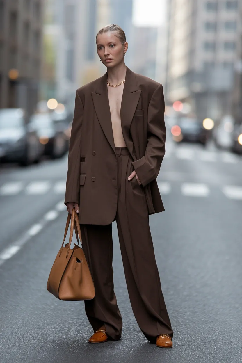 29 Stylish Fall Outfit Ideas for 2026 2 Espresso Brown Monochrome Set