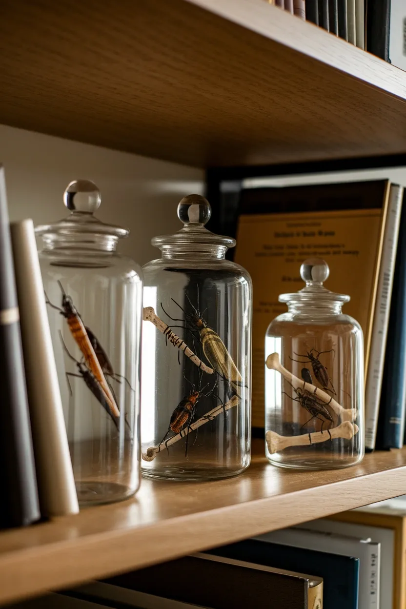 25 Unconventional Halloween Crafts for Adults 3 Faux Specimen Jar Set