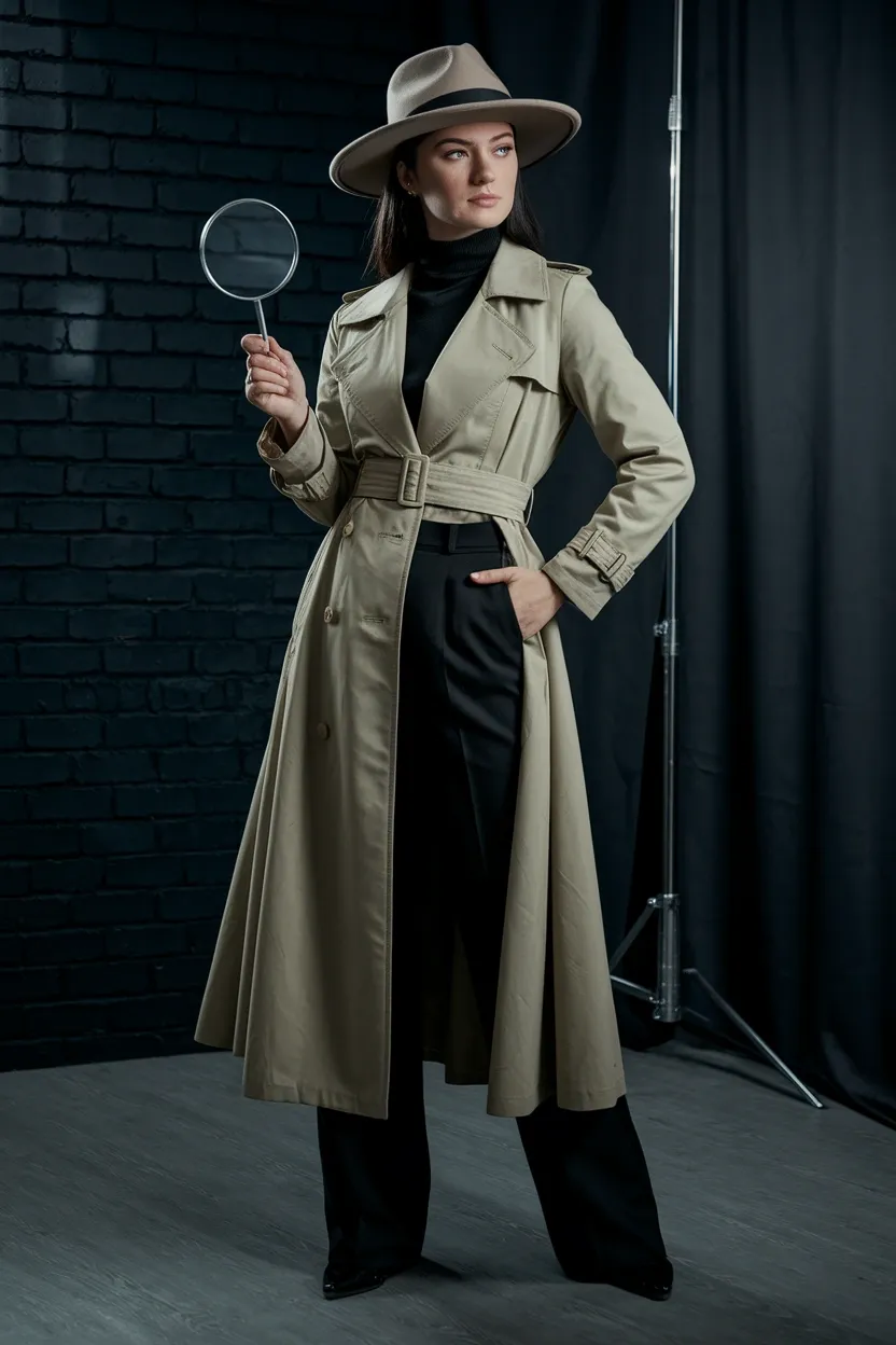 27 Work Appropriate Halloween Costume Ideas for the Office 3 Film Noir Detective Trench