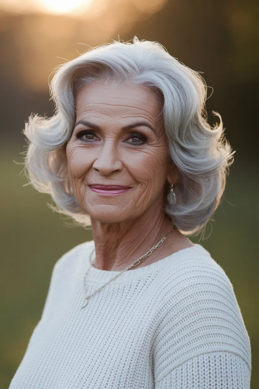 50 Gorgeous Hairstyles for Women Over 60 35 Flattering Silver Waves