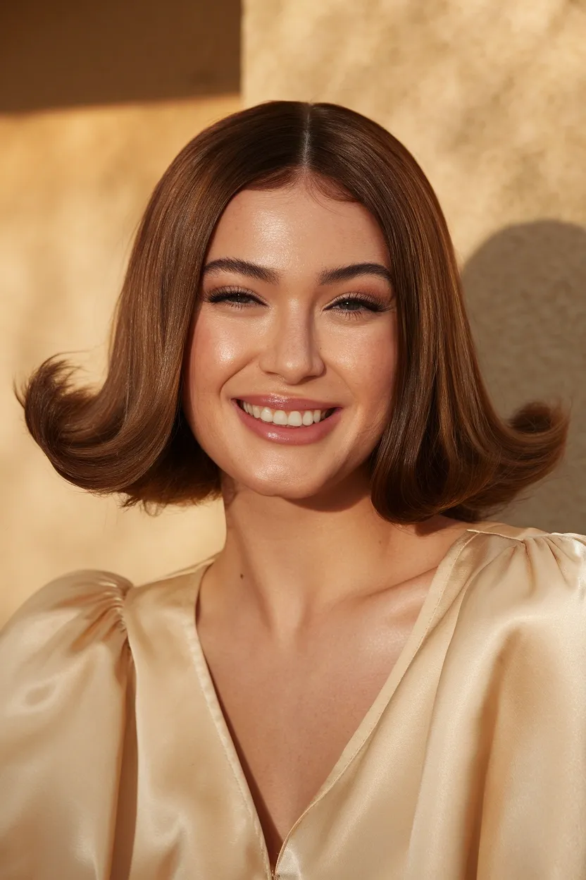 32 Gorgeous Hairstyles for Women Over 60 to Try 4 Flippy Bell Bottom Bob