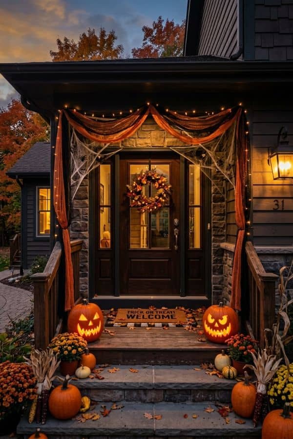 27 Front Yard Halloween Decorations 12 Front Door Framing