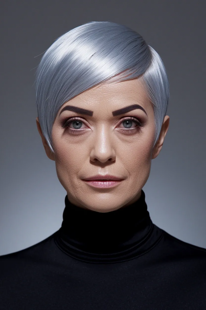 50 Gorgeous Hairstyles for Women Over 60 39 Futuristic Silver
