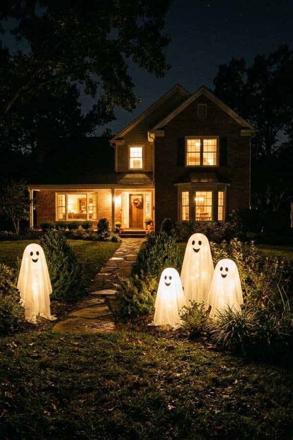 27 Front Yard Halloween Decorations 18 Glowing Ghost Decor