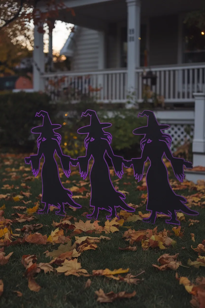 27 Light-Up Halloween Witch Decorations to Make Your Home Spooky 10 Glowing Lawn Witches