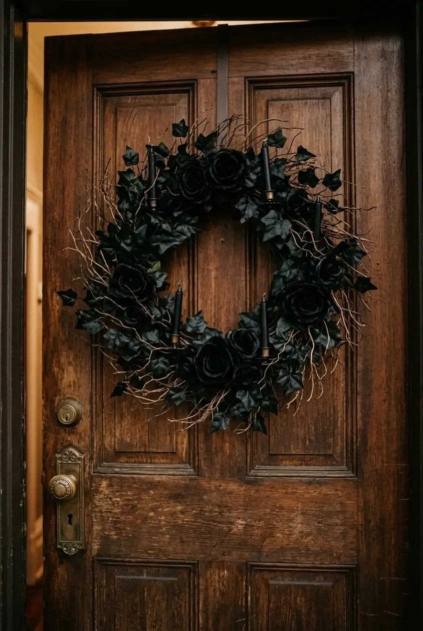 25 Spooky Season Halloween Crafts 25 Gothic Candle Wreath