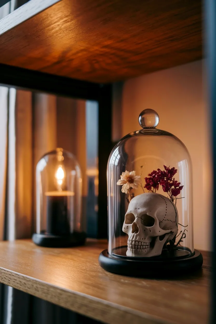 25 Unconventional Halloween Crafts for Adults 2 Gothic Cloche Display