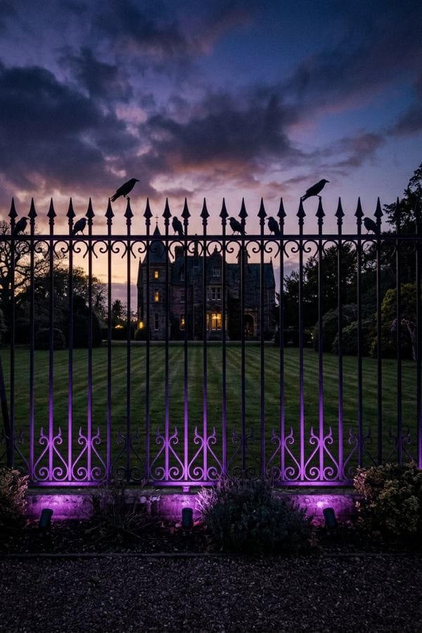 27 Front Yard Halloween Decorations 17 Gothic Iron Fencing