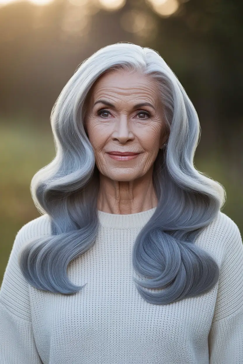 50 Gorgeous Hairstyles for Women Over 60 16 Graceful Silver Waves